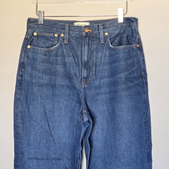 NWOT Madewell Baggy Straight Balloon Jeans in Dark Worn Indigo Wash Size 30 - Picture 6 of 12